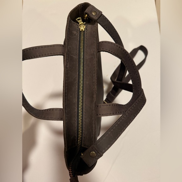 NEW Portland Leather Goods Mini Crossbody Zip Top in Color Possibly Groupie Grey - Picture 10 of 12